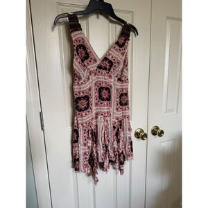 farm rio black mixed stripes short sleeve mini dress Farm Rio Colored Stripes Short-Sleeve Mini Dress